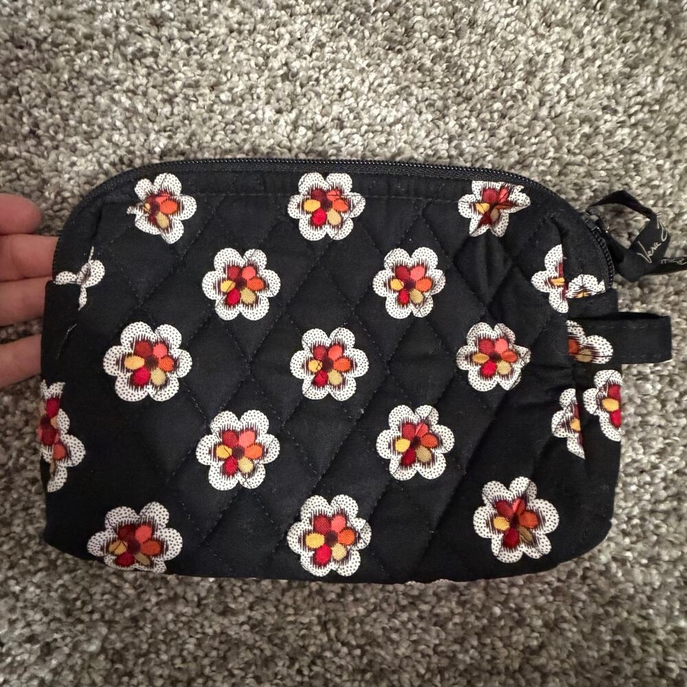 Vera Bradley colorful zip up makeup travel bag bohemian lightweight
